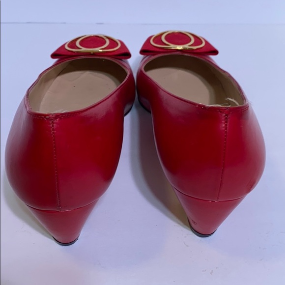 Salvatore Ferragamo Red Leather Pumps - Picture 3 of 8